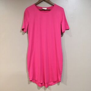 Alredine Baileys Blossoms Pink T-Shirt Dress Womens S Coastal Vacation Resort